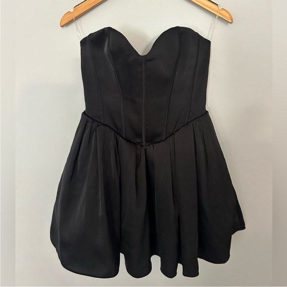 Oh Polly Emeline Corset Tulle Mini Dress in Jet Black Size US 10 - Picture 4 of 9